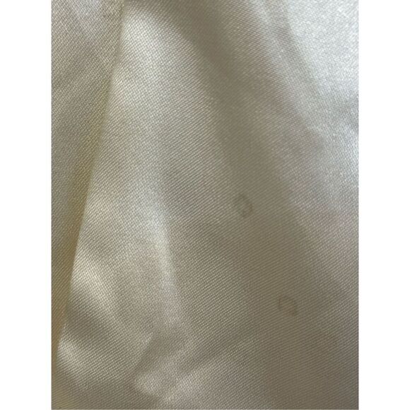 Vintage 60s Montgomery Ward Cream Satin Dressing Gown Robe 16 - Picture 11 of 12